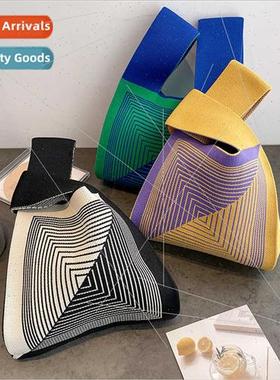 Hundreds simple striped handbag female convenient undershirt