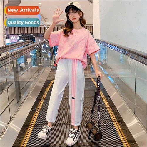 2023 summer girls new su middle large children Korean  short