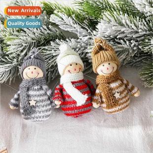 wooden creative woolen snowman Christmas doll decorations