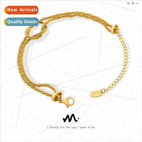 Korea ins cross geometric knot bracelet female niche tanium