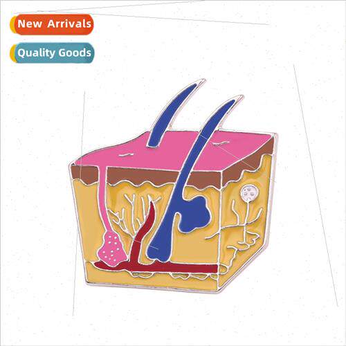 Personalized hair cartoon brooch capillary structure geometr