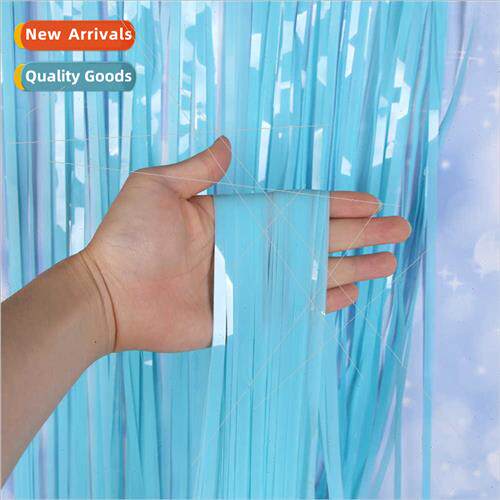 New 3 meters macaron rain curtain birthday party decoration