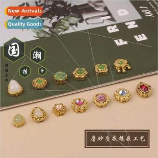 spacer beads handmade antique diy inlaid woven bracelet gold