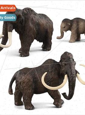 Animal mammoth mammoth model elephant family three static or