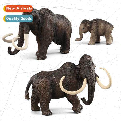 Animal mammoth mammoth model elephant family three static or
