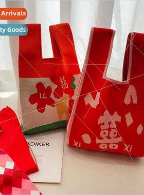 Joyful Knted Vest Handbag Women Convenient Vest Handbag Vint