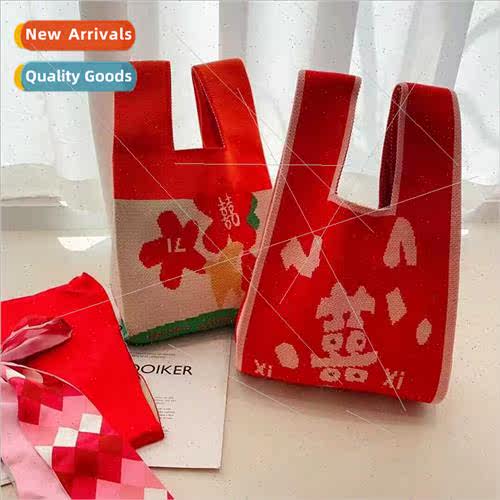 Joyful Knted Vest Handbag Women Convenient Vest Handbag Vint