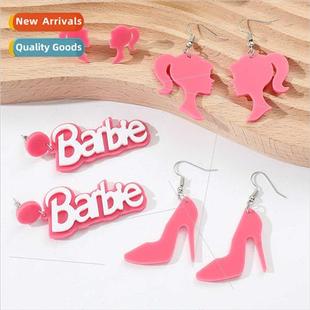 cute pink two new letters exaggerated English 2023 Barbie