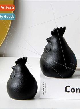 mple modern black ceramic cockerel desktop ornament office l