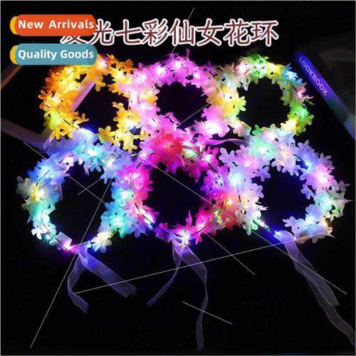 Mori system new Hawaii luminous flower lei hair accessories