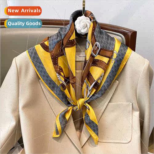 2021 spring summer new imation silk 70 small square scarf fa