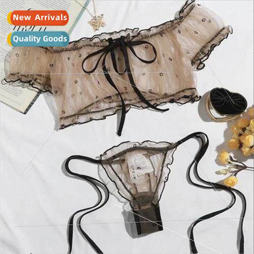 Erotic lingerie Sexy womens mesh tube top underwear set