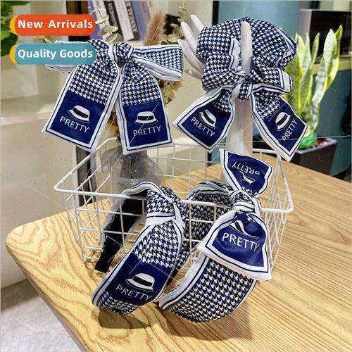Hat Printed Large Bow Hair Clip Female One Clip mple Bow Hai