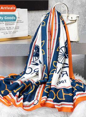 New silk satin long imation silk spring summer beach sunscre