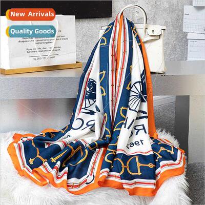 New silk satin long imation silk spring summer beach sunscre