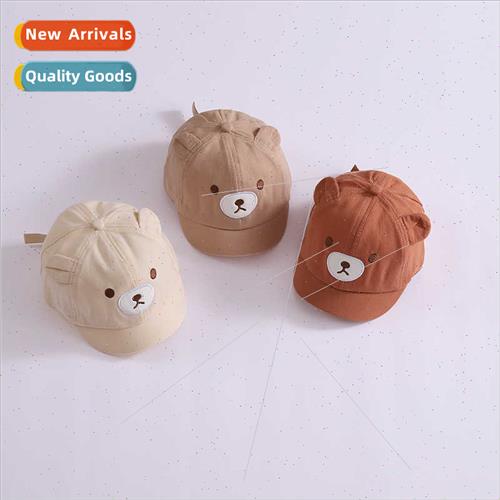 Baby hat spring thin super cute cartoon bear short brim duck