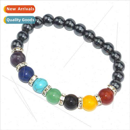 New Tiger Eye Onyx Black Gallstone Crystal Seven Color Brace