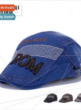 Korean  new spring summer duck tongue hat men casual beret t