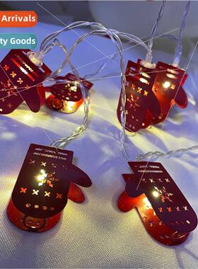 New led Christmas holiday decorative string lights iron red