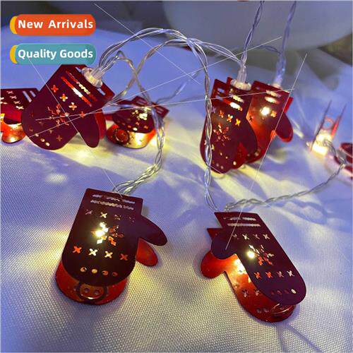 New led Christmas holiday decorative string lights iron red