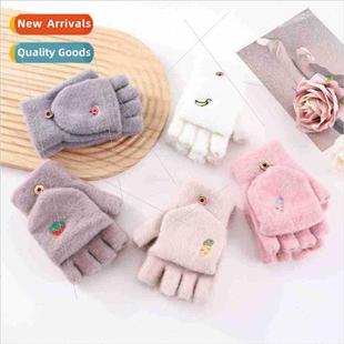 Warm Flap Kids ins Gloves Finger Half Padded Colour Candy