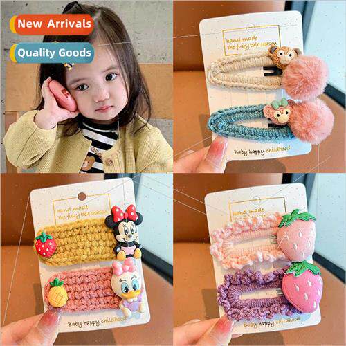 2023 autumn winter new Korean  children girls knted wool car