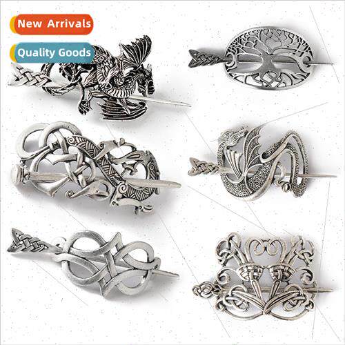 New Scandinavian vintage Viking hairpin Celtic dragon knot h