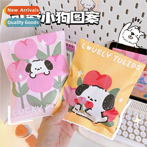 Cute cartoon jelly dog paper storage mini paper bags tulip d