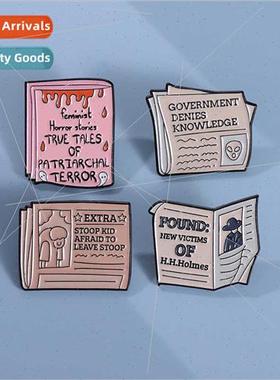 New personalised English newspaper styling retro badge backp