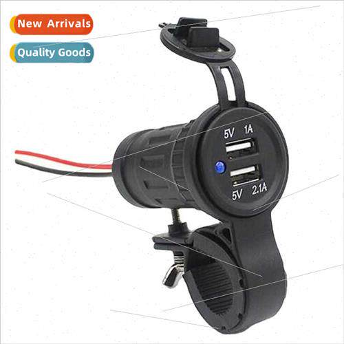 Motorcycle Dual USB Modified Cell Phone Charger 12-24V Dustp