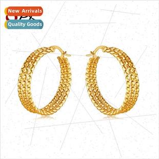 Europe mple Multi-Layer Tanium Steel Twist Earrings Stainles