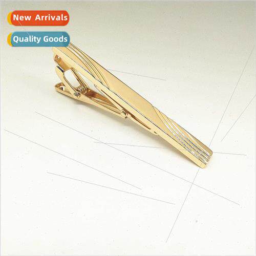 Men Shirt Tie Clip Copper Material Bar Pattern Business Su T
