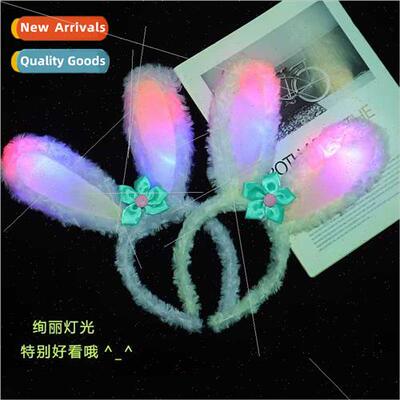 Rabb ears Star Dailu hair bglowing flash light-up bow Korean