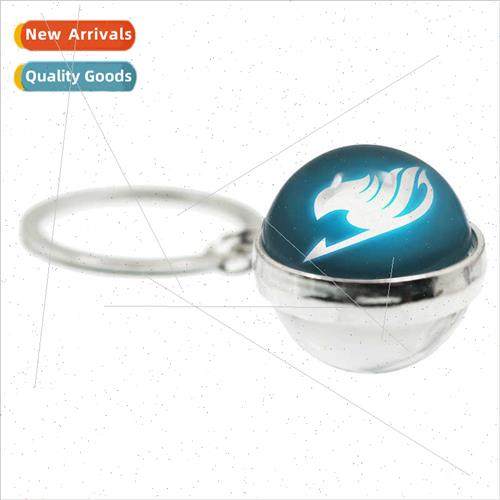 Goblin Tail Keychain Guild  Crystal Reversible Glass Ball Ke