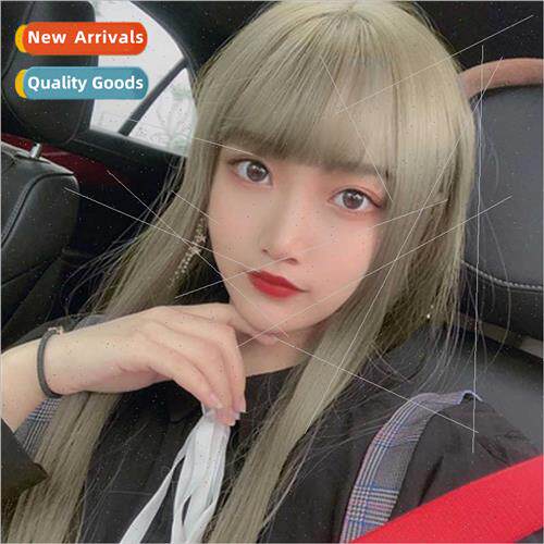 Wig female new silver gray Qi bangs long cosplay wig headgea