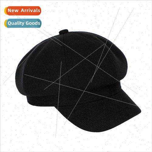Hat octagonal hat ladies show face small painter hat can be