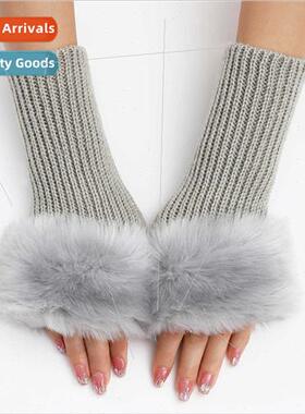 Fine lines short woolen gloves new Europe Uned States Uned S