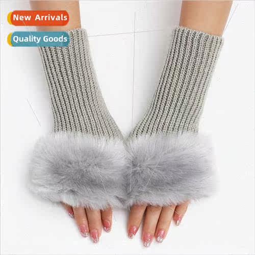 Fine lines short woolen gloves new Europe Uned States Uned S