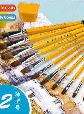 Berens Gouache Brush Wolf Hair Flat Tip Oil Painting Acrylic