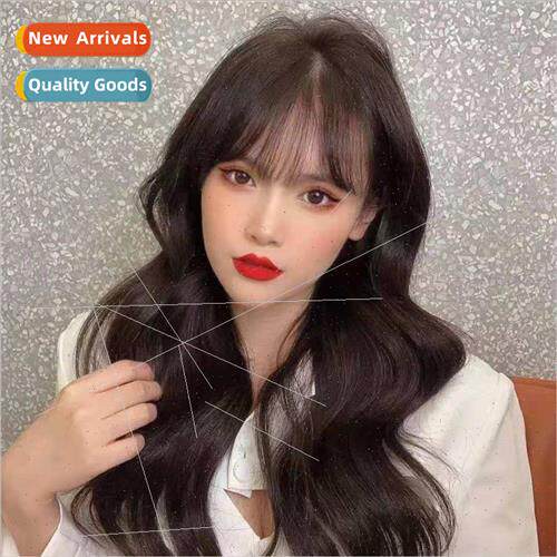 wig female long hair big wave comic air bangs long curly hai
