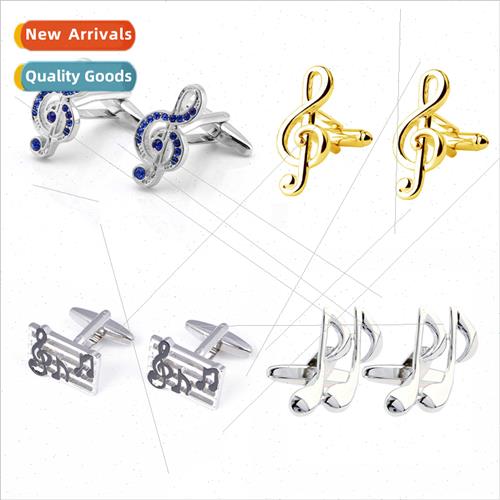 Men women shirts Spirual blue crystal notes French cufflinks