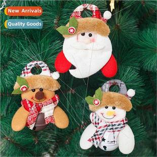 Christmas snowman bells cartoon Santa pendant 6cm