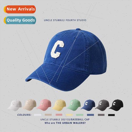 wear new hat big C letters soft top sun-shading baseball cap
