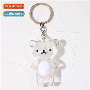 bear key creative Artilady ins cartoon acrylic transp Korean