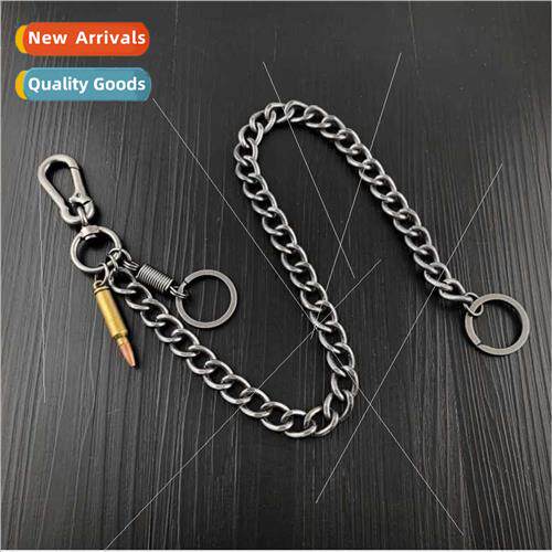 ins Europe circle bead chain hip-hop punk metal ring pants c