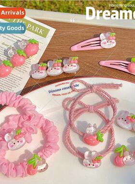 Mori girl small fresh bb hair clips cute bunny headbmesh sma