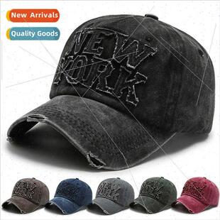 Cowboy baseball hat men tide female Korean  old washed cloth