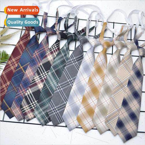 New JK plaid tie fashion Japan cotton tie unim plaid adjusta