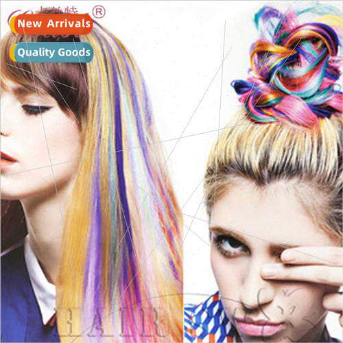 Kastel chemical fiber wig piece 60cm three-color gradient -m