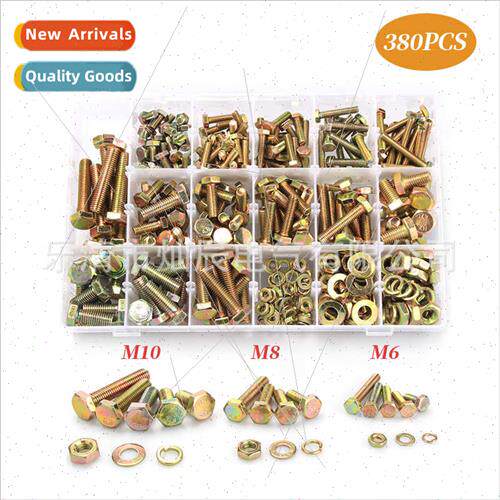 Machine bolts M6M8M10 380PCS set bolts color zinc plated hex